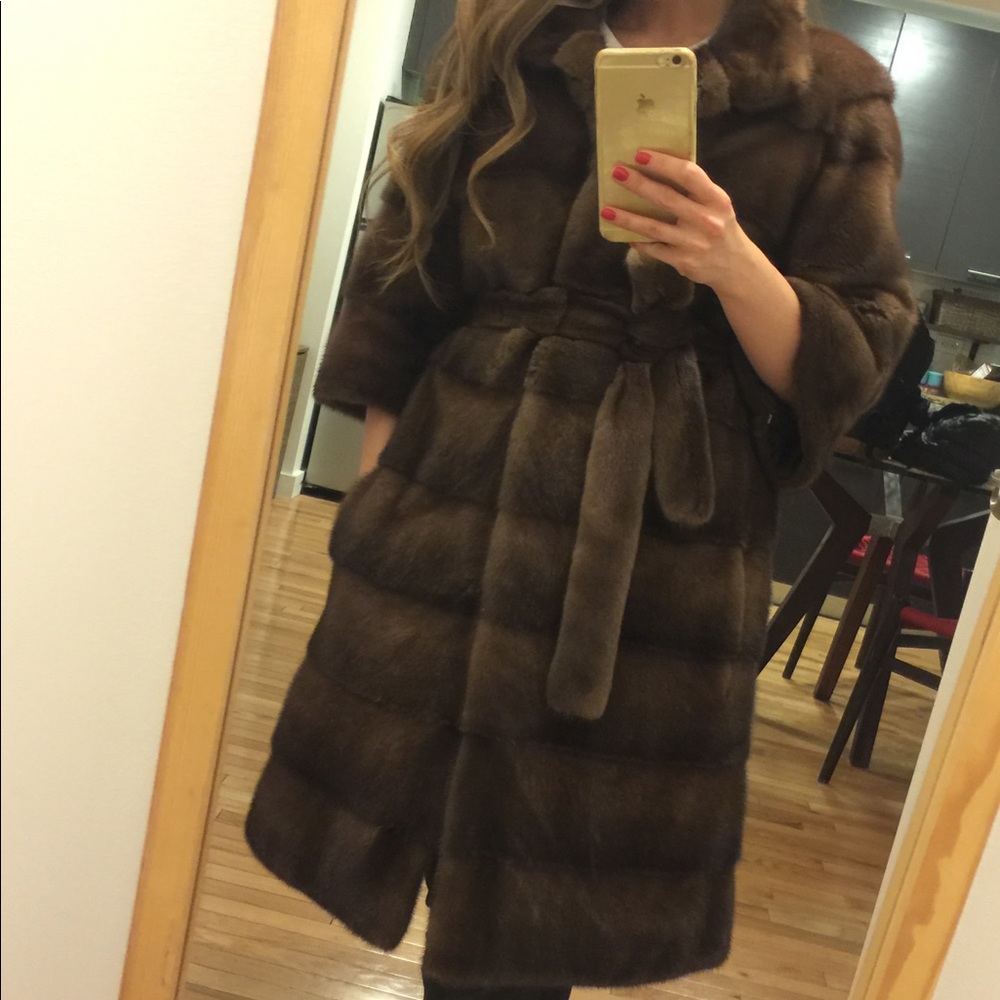 Mink fur coat